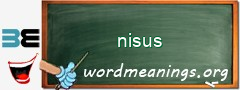 WordMeaning blackboard for nisus